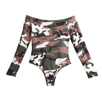 Tricou cu mânecă lungă, cu umăr dezactivat, pentru femei, cu mâneci lungi