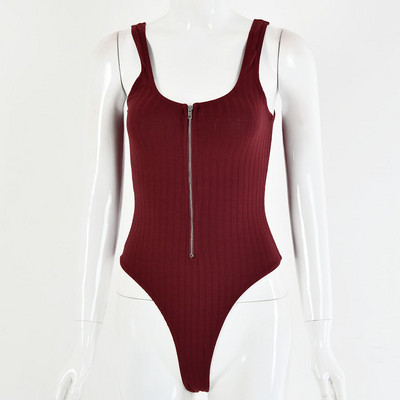 Body skinny Slergiri, cu decolteu în V adânc, cu fermoar, pentru femei, vară, fără spate, sexy, fără mâneci, haine de club pentru femei, haine solide