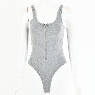 Body skinny Slergiri, cu decolteu în V adânc, cu fermoar, pentru femei, vară, fără spate, sexy, fără mâneci, haine de club pentru femei, haine solide