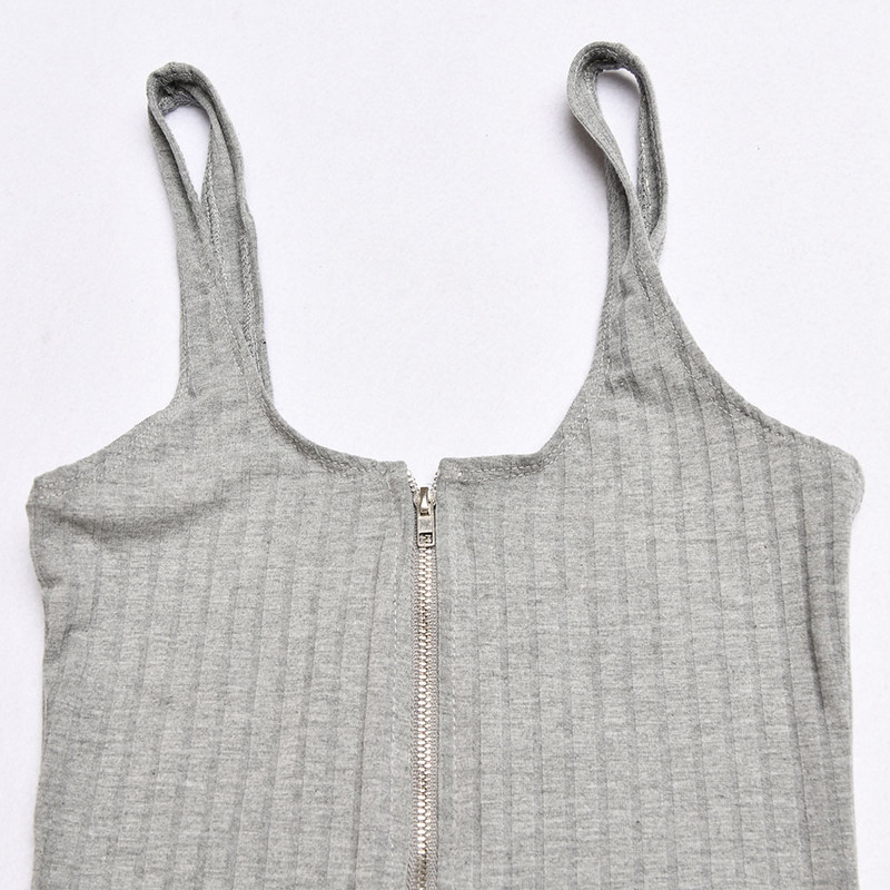 Body skinny Slergiri, cu decolteu în V adânc, cu fermoar, pentru femei, vară, fără spate, sexy, fără mâneci, haine de club pentru femei, haine solide