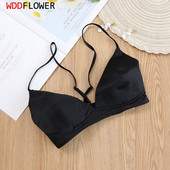 Naiste siidist rinnahoidja 92% siidist 8% spandeksist 19 ema, satiinsiid, õhuke tüüp, juhtmevaba, juhtmevaba igapäevaseks kandmiseks kasutatavad rinnahoidjad Bralette SML XL TA020