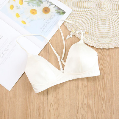 Naiste siidist rinnahoidja 92% siidist 8% spandeksist 19 ema, satiinsiid, õhuke tüüp, juhtmevaba, juhtmevaba igapäevaseks kandmiseks kasutatavad rinnahoidjad Bralette SML XL TA020