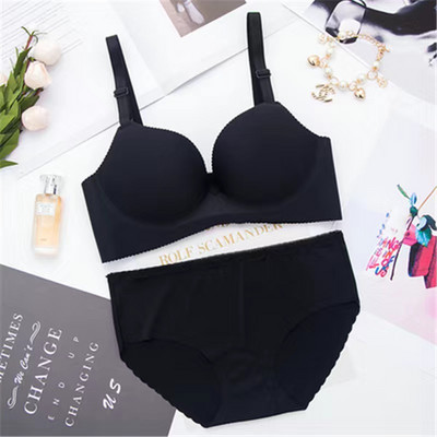 Set de sutiene pentru femei Lenjerie de corp sexy, confortabilă, Set de sutien Push Up Top Set de chiloți solidi Lenjerie feminină pentru lenjerie de corp pentru femei