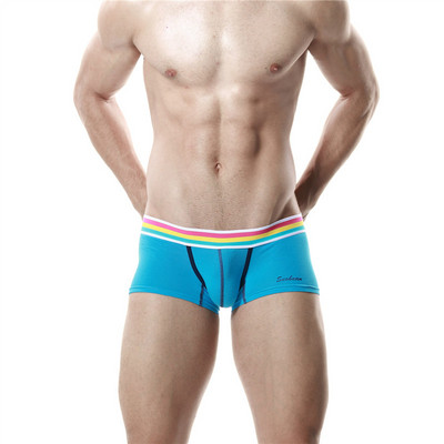 SEOBEAN Lenjerie de corp din bumbac pentru bărbați noi, pantaloni scurți sexy cu talie joasă Boxeri confortabili, fără sudură, respirabili