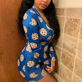 Salopete sexy pentru femei, pijamale cu decolteu adânc în V, cu imprimeu de vară, ocazional, cu nasturi, crop topuri, salopete, pantaloni scurți, trening elastic