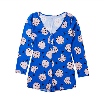 Salopete sexy pentru femei, pijamale cu decolteu adânc în V, cu imprimeu de vară, ocazional, cu nasturi, crop topuri, salopete, pantaloni scurți, trening elastic