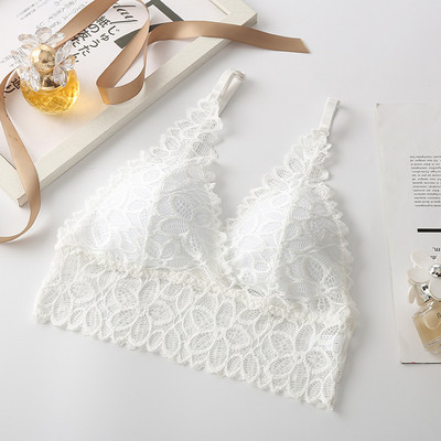 Set de sutien din dantelă pentru femei Set sutien și chiloți în V adânc din dantelă Lenjerie de corp fără cusături Broderie Intimate Set de lenjerie sexy pentru femei