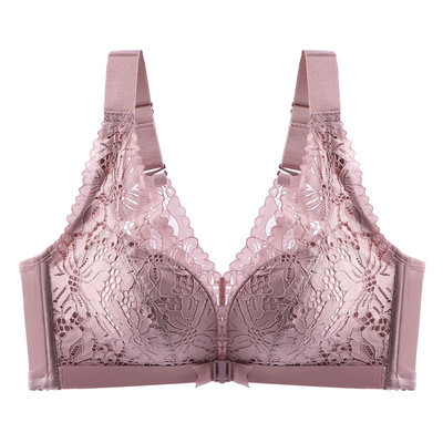 Sutien cu închidere în față Sutiene din dantelă pentru lenjerie de corp pentru femei Sutiene fără fir în V din spate Lenjerie feminină cu împingere în sus Sutien crop sexy fără cusături