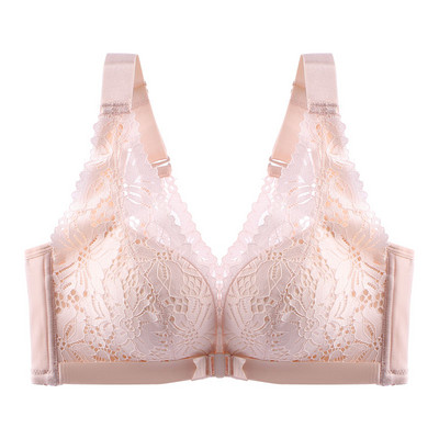 Sutien cu închidere în față Sutiene din dantelă pentru lenjerie de corp pentru femei Sutiene fără fir în V din spate Lenjerie feminină cu împingere în sus Sutien crop sexy fără cusături