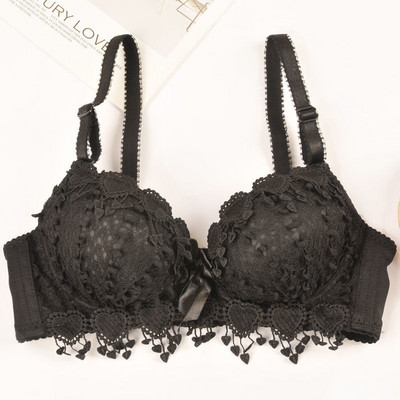 Cvjetni čipkasti komforni donji veš konvertibilni grudnjak s dvostrukim naramenicama seksi ženski grudnjaci s 3/4 košarice ženski grudnjak s podstavljenim grudnjakom