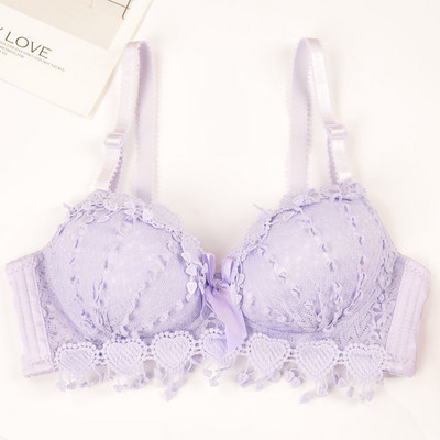 Cvjetni čipkasti komforni donji veš konvertibilni grudnjak s dvostrukim naramenicama seksi ženski grudnjaci s 3/4 košarice ženski grudnjak s podstavljenim grudnjakom