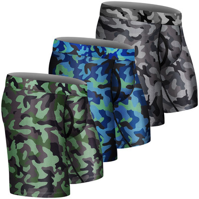 3 tk. Komplekt Pika säärega bokserpüksid Võrgustikku meeste aluspüksid Hingavad aluspüksid Meeste aluspesu Seksikas Homme Bokserpüksid Box Sexy