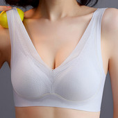 2022 Νέα γυναικεία σέξι εσώρουχα δαντέλα χωρίς ραφές που συγκεντρώνονται με υποστήριξη μικροσχηματισμού σταθερό και αντιολισθητικό γυναικείο σουτιέν από λάτεξ που αναπνέει