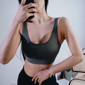 Topuri tuburi pentru femei Crop top sexy Lenjerie de corp fără cusături, piept înfășurat cu spatele în V, îmbrăcăminte de stradă, fără mâneci, top cu bandă de fitness pentru femei