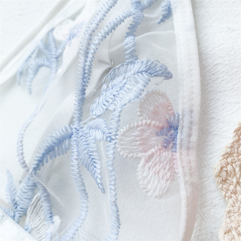 Γυναικείο εξαιρετικά λεπτό Σουτιέν Cup & Σετ Σετ Εσωρούχων Διχτυωτό Δαντέλα Σετ Εσώρουχα Διάφανη Ομορφιά Κούφι Κέντημα Πίσω Σετ εσωρούχων