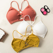 Sutien pentru femei Sutien scobit Sutien fitness fără fir pentru femei Topuri crop din bumbac Sutien pentru fete Lenjerie moale fără cusături Lenjerie