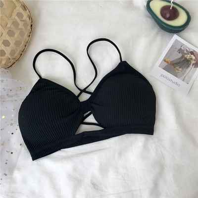 Sutien pentru femei Sutien scobit Sutien fitness fără fir pentru femei Topuri crop din bumbac Sutien pentru fete Lenjerie moale fără cusături Lenjerie