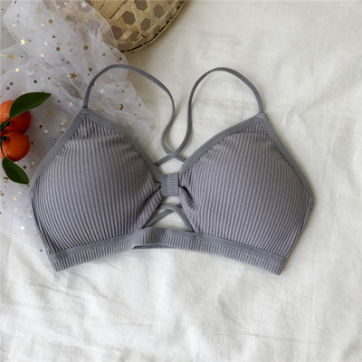 Sutien pentru femei Sutien scobit Sutien fitness fără fir pentru femei Topuri crop din bumbac Sutien pentru fete Lenjerie moale fără cusături Lenjerie