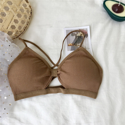 Sutien pentru femei Sutien scobit Sutien fitness fără fir pentru femei Topuri crop din bumbac Sutien pentru fete Lenjerie moale fără cusături Lenjerie