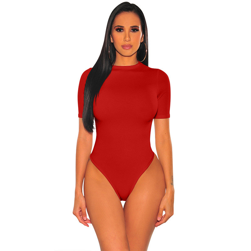 2020 Jesen Zimska odjeća Loungewear Ženski bodi Seksi O izrez kratkih rukava Jednodijelne kratke hlače Noćni klub Party Vintage kombinezoni