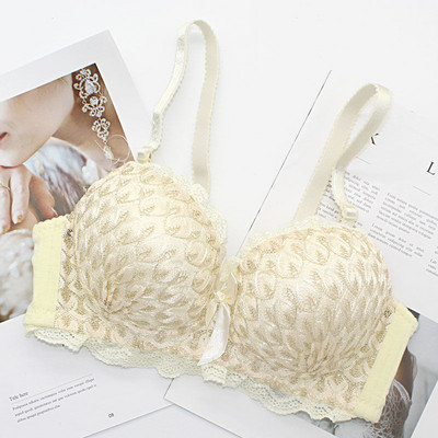 Σέξι εσώρουχα Γυναικεία Wireless Gathered Comfort V Lace Brassiere Push Up Εσώρουχα Bralette για Γυναικεία Σουτιέν Seamleass AB Cup σουτιέν