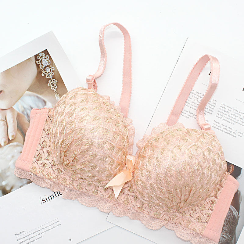 Σέξι εσώρουχα Γυναικεία Wireless Gathered Comfort V Lace Brassiere Push Up Εσώρουχα Bralette για Γυναικεία Σουτιέν Seamleass AB Cup σουτιέν