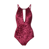 Salopetă cu bretele din catifea salopetă femeie Body subțire, elegant, fără spate, ocazional, salopetă sexy cu decolteu în V