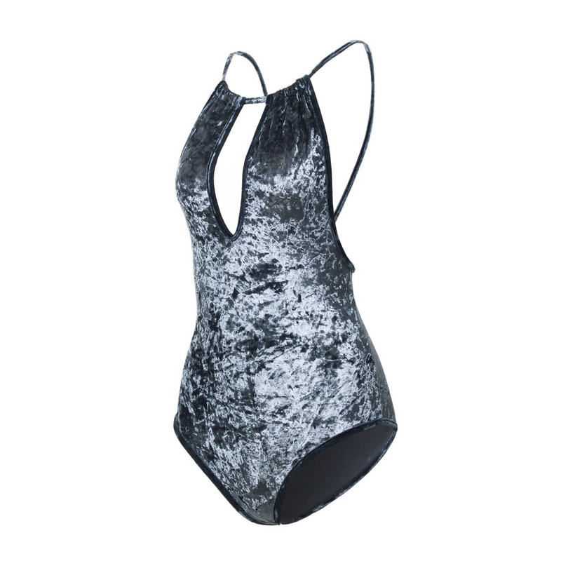 Salopetă cu bretele din catifea salopetă femeie Body subțire, elegant, fără spate, ocazional, salopetă sexy cu decolteu în V