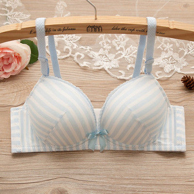 Lenjerie sexy pentru femeie, fără inel de oțel, piept mic, lenjerie push-up, moale, ultrasubțire, sutien pentru femeie, sutien frumos din dantelă cu fundă