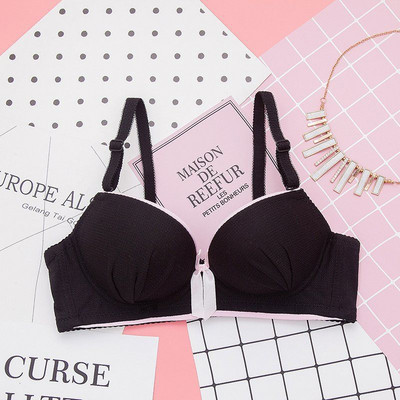 Lenjerie sexy pentru femeie, fără inel de oțel, piept mic, lenjerie push-up, moale, ultrasubțire, sutien pentru femeie, sutien frumos din dantelă cu fundă