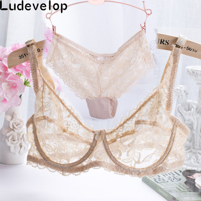 32-40 ABC Cup Intimates Σουτιέν με δαντέλα και σλιπ Γαλλία Σέξι γυναικεία εξαιρετικά λεπτά Σετ σουτιέν εσωρούχων Σέξι σουτιέν εσωρούχων επάνω καναπές