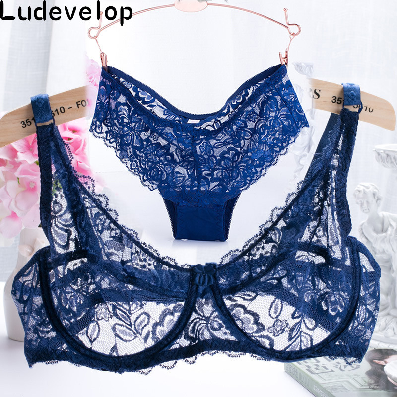 32-40 ABC Cup Intimates Σουτιέν με δαντέλα και σλιπ Γαλλία Σέξι γυναικεία εξαιρετικά λεπτά Σετ σουτιέν εσωρούχων Σέξι σουτιέν εσωρούχων επάνω καναπές