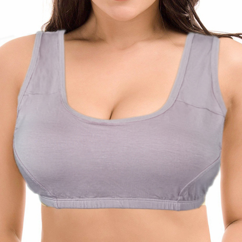 Sutien de mărime mare pentru femei Sutien fix din burete Lenjerie de corp Piept Somn Yoga Sutien sport Vest Top Bralette din bumbac