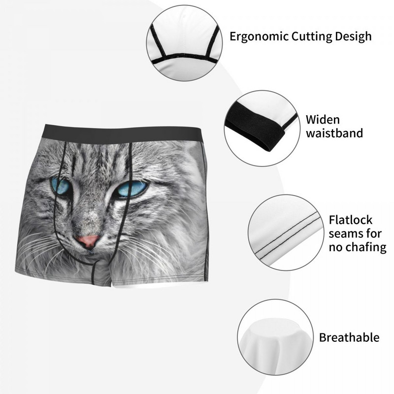 Siberi Metskassi Aluspüksid Homme Aluspüksid Meeste Aluspüksid Print lühikesed püksid Bokserpüksid