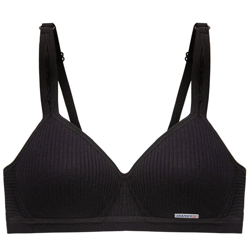 Απλή σέξι καθαρό βαμβακερό εσώρουχο για κορίτσια Φοιτητικά Μαθητικά Γυμνάσιο Σουτιέν Λεπτό τμήμα Χωρίς ατσάλινο δαχτυλίδι Μαζευμένο στερεότυπο σουτιέν