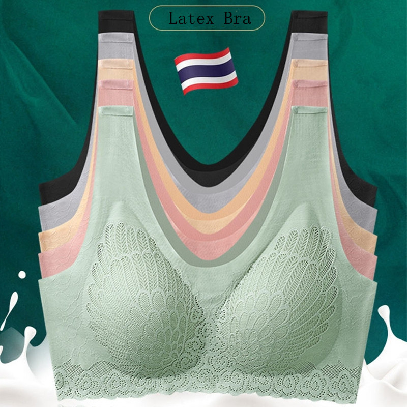 Dorpshipping 3 τεμάχια/παρτίδα Latex Plus μέγεθος Σουτιέν Latex Σουτιέν χωρίς ραφή για Γυναικεία Εσώρουχα BH Push Up Bralette με Pad Vest Top σουτιέν