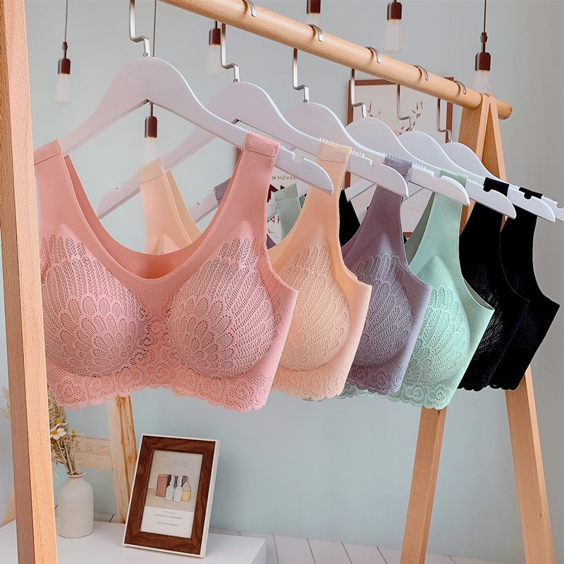 Dorpshipping 3 τεμάχια/παρτίδα Latex Plus μέγεθος Σουτιέν Latex Σουτιέν χωρίς ραφή για Γυναικεία Εσώρουχα BH Push Up Bralette με Pad Vest Top σουτιέν