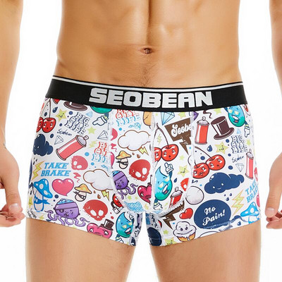 SEOBEAN Spring Meeste Bokserid Uue mustriga aluspüksid neopreno pidžaama Camo hombre aluspesu Kiiresti kuivavad hingavad bokserid