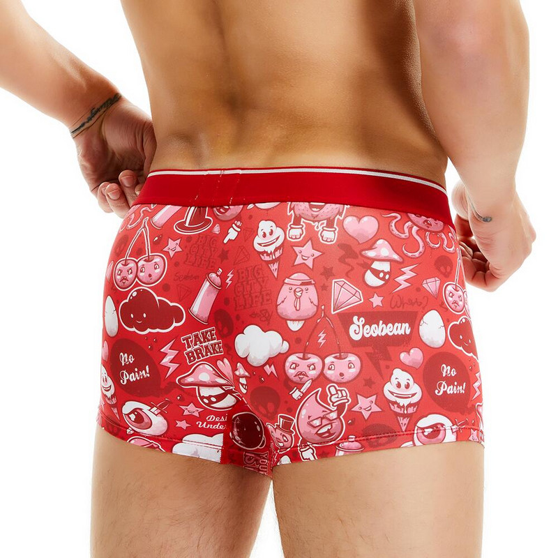 SEOBEAN Spring Meeste Bokserid Uue mustriga aluspüksid neopreno pidžaama Camo hombre aluspesu Kiiresti kuivavad hingavad bokserid