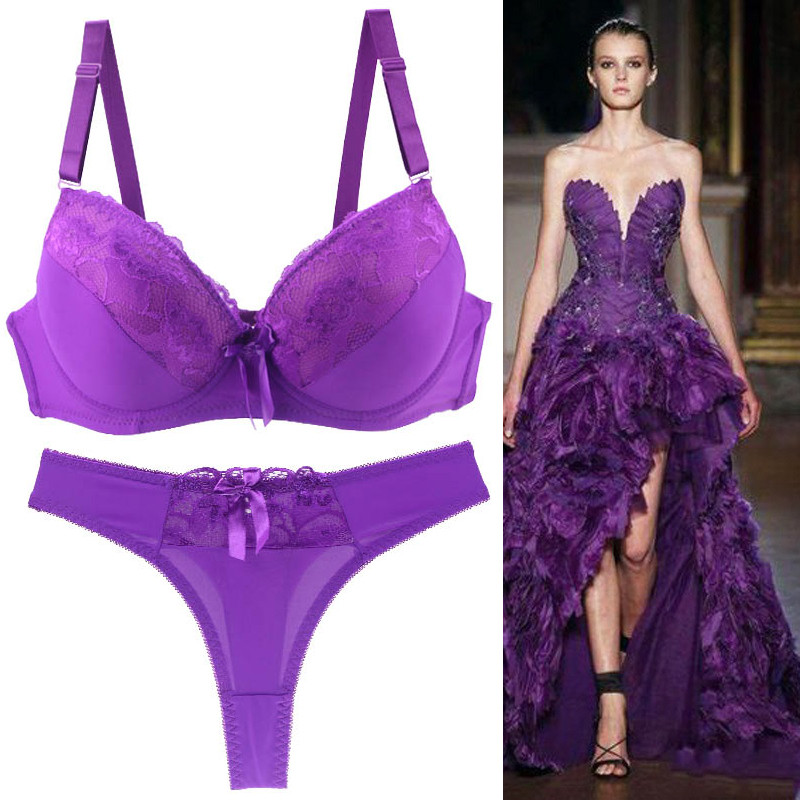 Seturi de sutien Push Up Sexy din dantelă căptușită 2021, lenjerie de corp pentru femei BCDE, lenjerie de femeie de dimensiuni mari