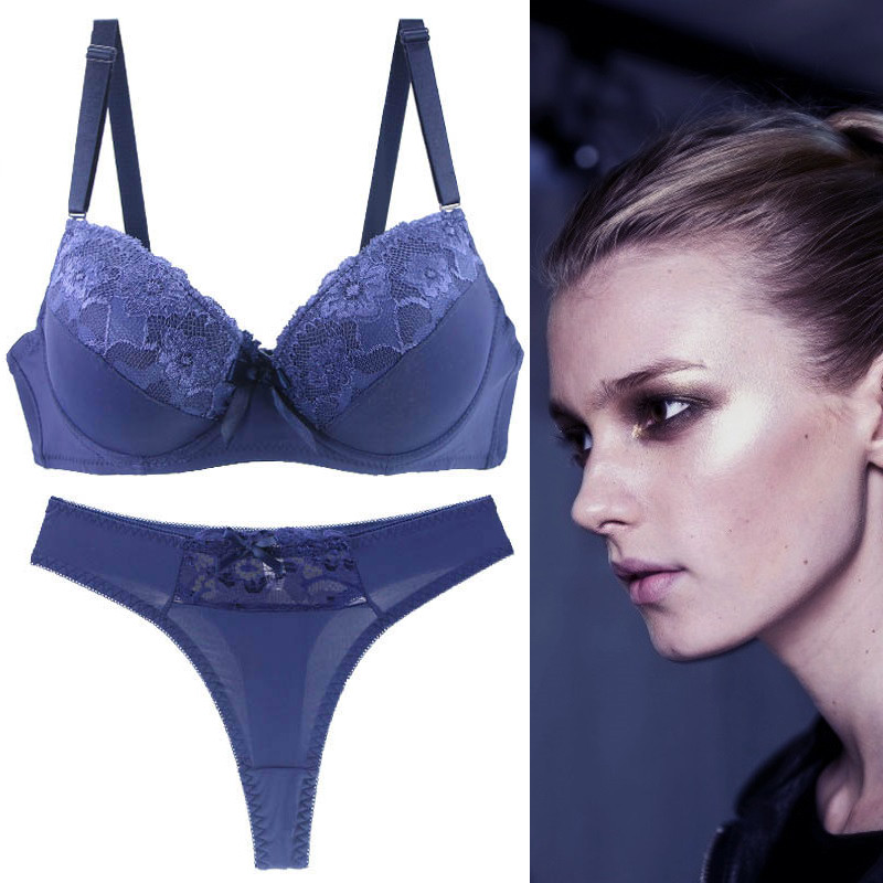Seturi de sutien Push Up Sexy din dantelă căptușită 2021, lenjerie de corp pentru femei BCDE, lenjerie de femeie de dimensiuni mari