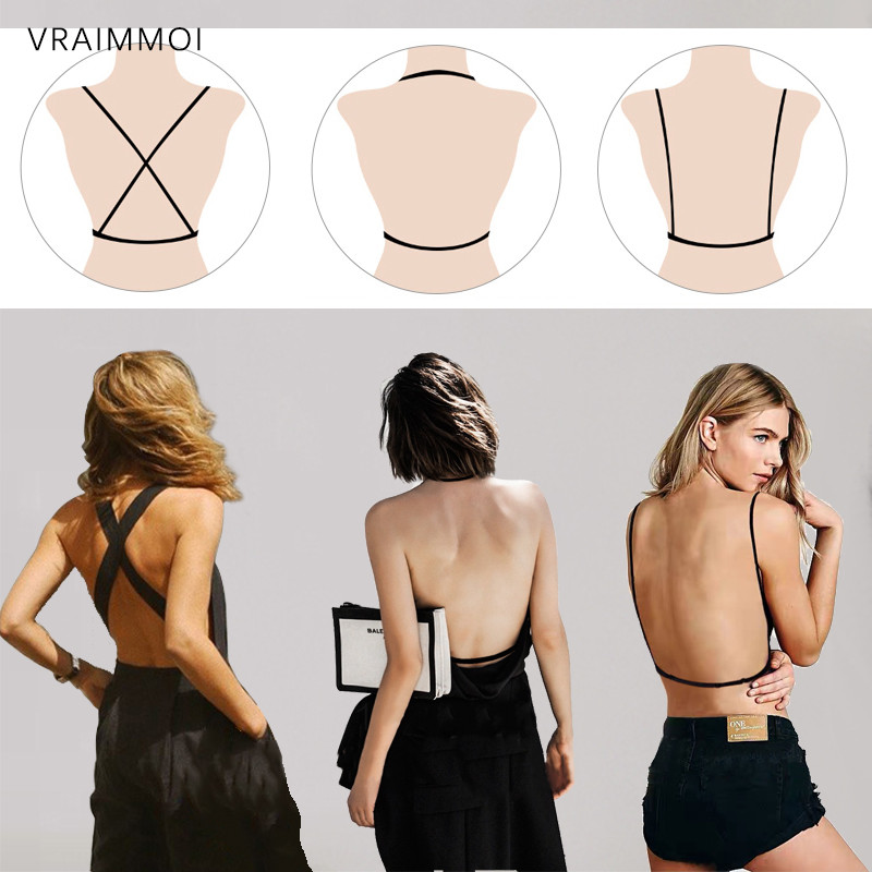 Lenjerie sexy pentru femei Lenjerie de corp în stil francez Sutien moale din dantelă în V adâncă, fără fir, cupe triunghiulare căptușite, sutien pentru femei fără spate