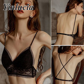 Camisole Sexy Lace Big U Seljata vesti alus Sling Top Rinnahoidja Crop Top Aluspesu Naiste Hingavad pehmed Push Up rinnahoidjad Suvised õmblusteta