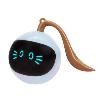 Автоматични играчки с котешка топка Интерактивни електрически USB акумулаторни самовъртящи се закачки на закрито Играчки за упражнения за самостоятелна игра за домашно коте