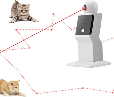 ATUBAN Cat Laser Toy Automatska, nasumično pokretna interaktivna laserska igračka za mačke za kućne mačke, mačiće, pse, igračku za vježbanje Cat Red Dot