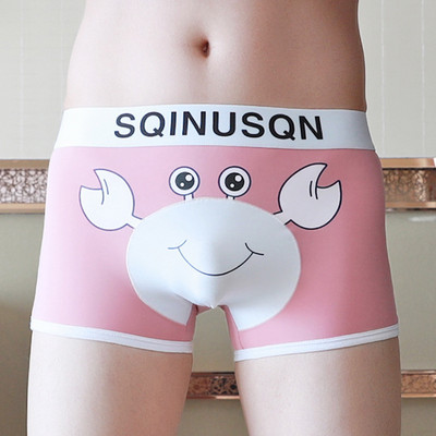 EXILIENS, nou-nouț, boxer cu crab de desene animate, lenjerie de corp pentru bărbați, Bermuda Ropa Interior, Boxeri pentru bărbați, Cuecas Masculinas, M-3XL