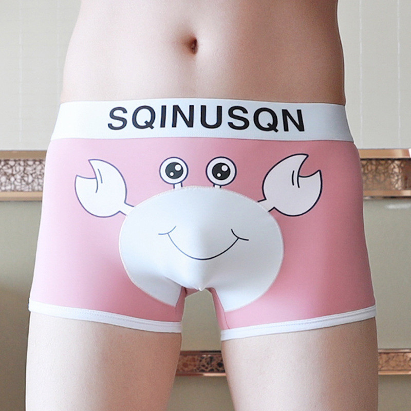 EXILIENS, nou-nouț, boxer cu crab de desene animate, lenjerie de corp pentru bărbați, Bermuda Ropa Interior, Boxeri pentru bărbați, Cuecas Masculinas, M-3XL