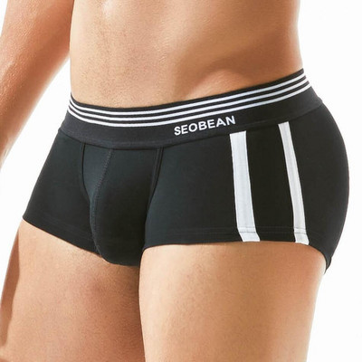 SEOBEAN márka férfi fehérnemű boxer rövidnadrág légáteresztő pamut alsónadrág kényelmes szexi bugyi boxer férfinak