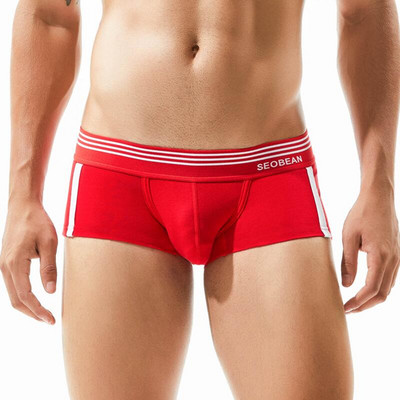 Ανδρικά εσώρουχα μάρκας SEOBEAN μπόξερ Σορτς Βαμβακερά αναπνέοντα σώβρακα Άνετα σέξι κιλότα Boxer για άντρες