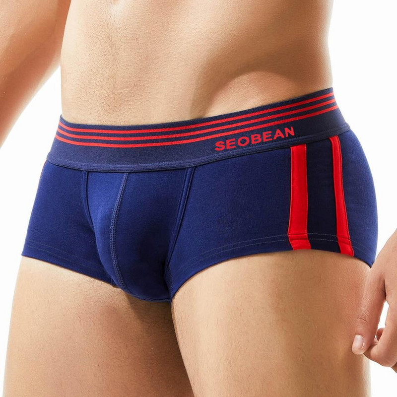 Ανδρικά εσώρουχα μάρκας SEOBEAN μπόξερ Σορτς Βαμβακερά αναπνέοντα σώβρακα Άνετα σέξι κιλότα Boxer για άντρες